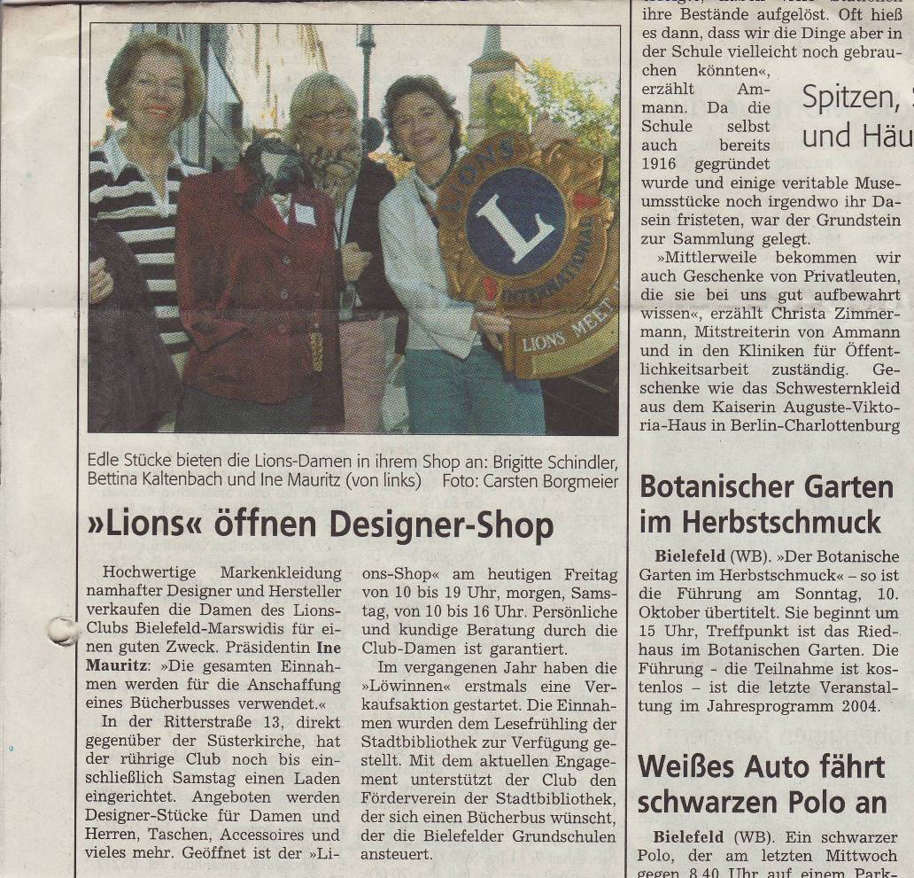 Secondhand-Verkauf in Bielefeld lions club bielfeld secondhand verkauf